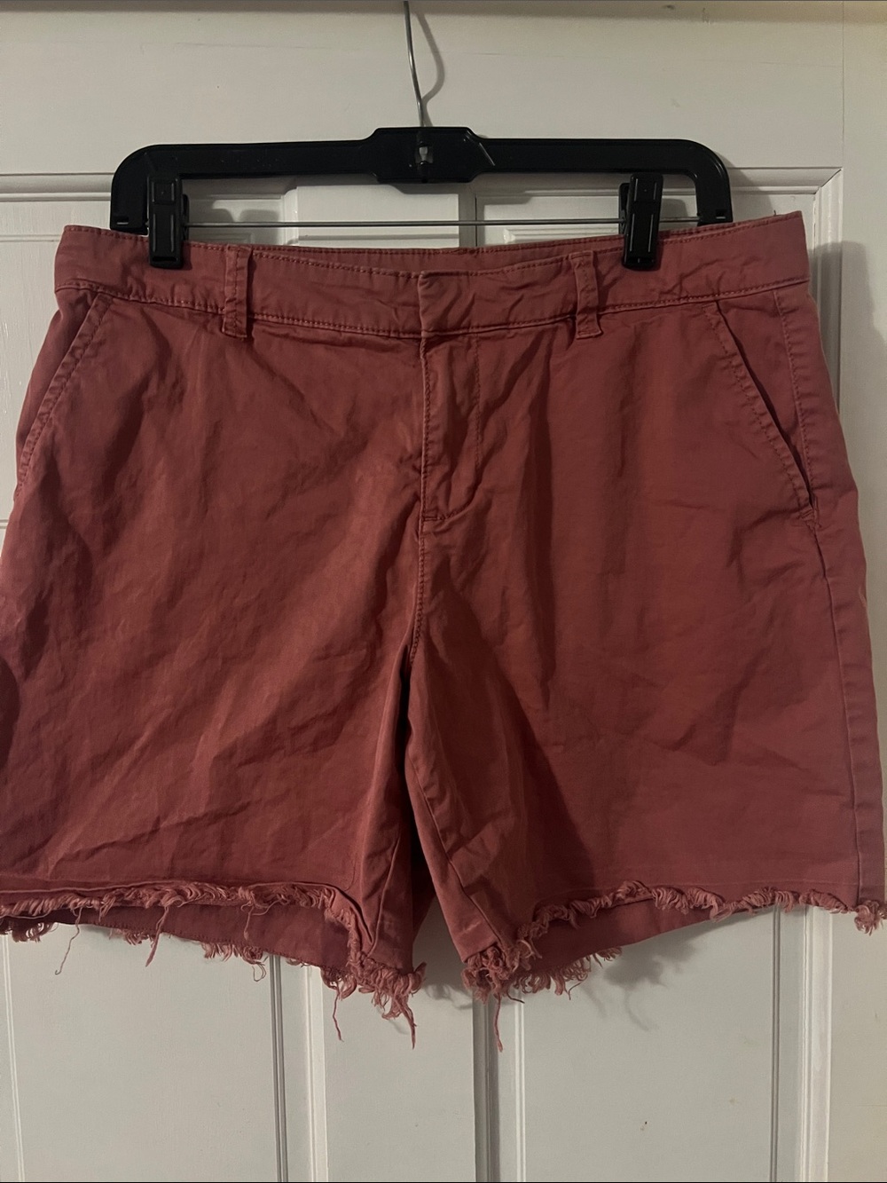 Style & Co. Frayed Hem Bermuda Shorts - Dusty Rose